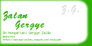 zalan gergye business card